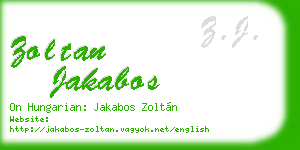 zoltan jakabos business card