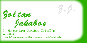 zoltan jakabos business card